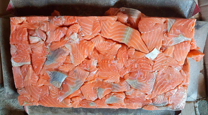Portions skin off